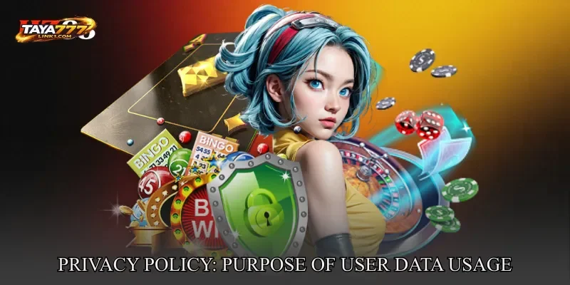 Privacy Policy: Purpose of User Data Usage